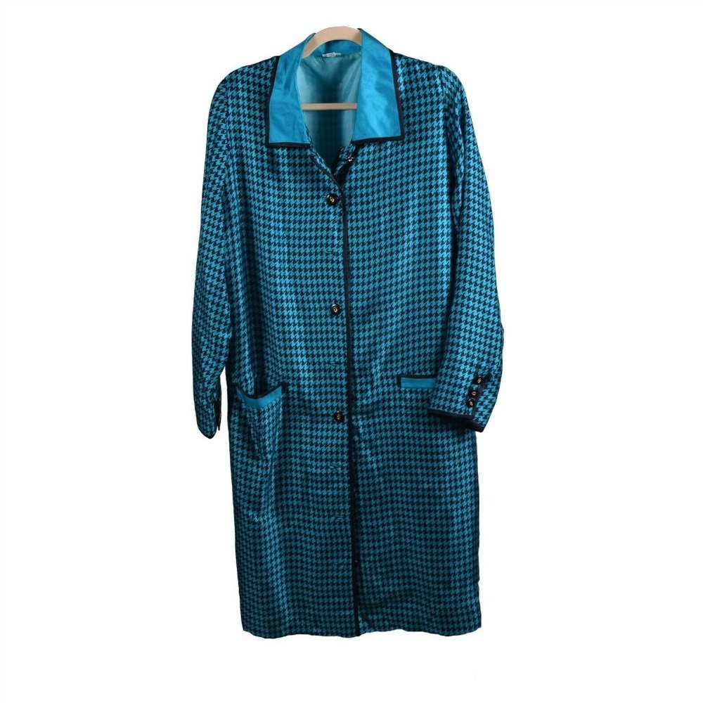Vintage Women's Baron Peters Silk Coat Turquoise